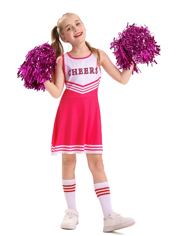 أزياء تشجيع الأطفال بأربعة ألوان - فستان كرة القدم للأطفال - بدلة تشجيع كرة القدم - Image 3